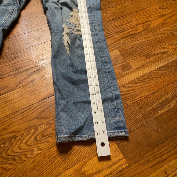 AGOLDE Riley Distressed Straight Crop Jeans Size 26 - Picture 5 of 10
